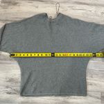 Philosophy  Gray Ribbed Batwing Drop Shoulder Exposed Zipper Sweater Photo 5