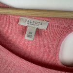 Talbots  Woman Knit Short Sleeve Sweater Size 3X‎ Pink Back Bow Preppy Feminine Photo 4