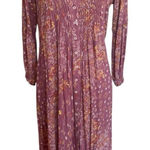 Poupette St. Barth  Light Purple Floral Button Down Maxi Dress XS Photo 0