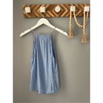 Cotton Candy LA blue & white striped top Size M Blue Size M Photo 1