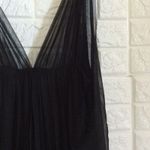 BCBGMAZARIA black sheer 100% silk draped open vest Women’s Size XS/S Photo 5