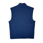 Age Of Wisdom Blue Brown Reversible Full Zip Mock Neck Soft Knit Vest Size L Size L Photo 2