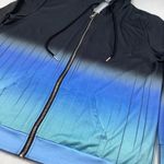 Black Blue Ombre Full Zip Hoodie Jacket XXL Photo 2