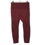 Lululemon Red Merlot Zip Bottom Crop Athletic Leggings 6 Photo 1