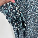 J.Jill  Floral Print Long Sleeve Tunic Top Dress Womens XL Blue Green‎ Casual Photo 10