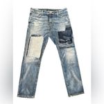 Ralph Lauren Polo  Men's Distressed Denim Jeans Blue‎ Size 29 Straight Fit Photo 11