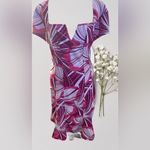 Bold Elements  NWT Pink & Red Floral MIDI Dress 22-24 p2p 39”L 9”Sleeve Photo 2