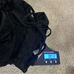 SheIn  Sheer Black Lace Dress, Long Sleeve Low Cowl Front With Triangle Top Small Photo 10