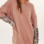 Free People #74 NWT  Nellie Sequin Twofer in Pale Mauve Combo Photo 3