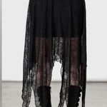 KILLSTAR  Caroline Black Lace Handkerchief Hem Skirt XS Photo 2