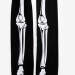 Over The Knee Skeleton Socks Black Photo 1