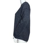 Vince Shirt Womens XS Blue White Speckle Zip Back Sweatshirt Basic Preppy Casual Photo 2