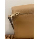 Vince Camuto Clutch Purse Crossbody Leather Tan detachable shoulder strap Photo 3