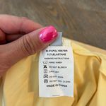 None Women’s yellow sexy lace sleeveless ruched party bodycon mini dress‎ size XS Photo 6