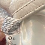 XOXO Y2K white faux leather wristlet clutch with silver heart EUC Photo 9