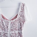 ASTR Fitted Lace Ruffle Short Sleeve Mini Dress Photo 7