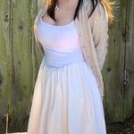 Long And Drapey Vintage Dress With Pockets White Photo 4