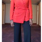BOSS Women's Orange Red Tie Wasit Collared Jawana Blazer Jacket Size US 0 Photo 11