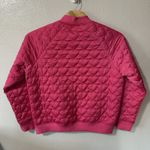 Beach Riot Fuchsia Pink Flight Bomber Heart Print Jacket Size XL Photo 2