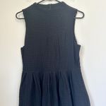 Deletta Black High Neck and Sleeveless A-Line Mini Dress - Size: Medium Photo 2