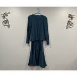 Komarov Ruffle Front Short Jacket Dress Mediterranea Set Medium M NWOT Blue Photo 2