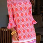 NWT Cabana Life Coral Geo Coverluxe Smocked Off Photo 1