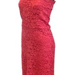 ZARA  Floral Lace Strapless Dress in Pink Size Large Photo 2