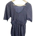 Xhilaration Women's M Heart Printed 1/2 Sleeve Pocketed Dress Navy Blue Pockets Photo 4