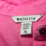 Athleta NWT  Retreat Linen‎ Shirt XL Extra Large Pink Button Down Long Sleeve Top Photo 6