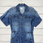 Free People We The Free Marci Jumpsuit Boiler Suit Denim Coverall Sz Medium Boho Photo 2