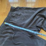 Johnny Was  WIDE LEG 100% SILK CROP PANTS WITH DRAWSTRING GREY SZ XL Photo 7