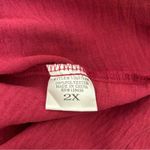 Fred David ‎ Burgundy Long Sleeve Button Up Top with Pocket 2XL Photo 4