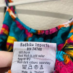 Vintage JUST CRUISING Tropical Crop Top Spaghetti Strap Beach Coastal Tank Blue Photo 3