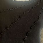 Urban Revivo Black Ribbed Ruffle Detail Cropped Top Baby Tee Sz 8 Y2K Whimsigoth Black Photo 3