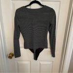 Privacy Please  Deep V Striped Bodysuit size Medium Photo 1