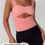 Princess Polly NWT Kalmia ruched cutout Bodysuit, sheer, US4 Photo 2