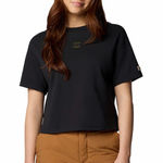 Columbia Black Cropped Graphic Tee Women's T-shirts  Wallowa size medium Photo 0