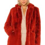 Apparis Sophie Faux Fur Jacket Scarlet Red Size S Photo 3