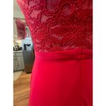 MORGAN AND CO. DEEP PINK LACE BODICE FLOOR LENGTH NWT SIZE 6 Photo 10
