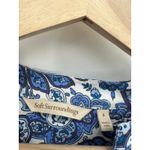 Soft Surroundings  Womens Blue Paisley Button Peasant Dress Size S Boho Coastal Photo 6