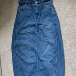 Anthropologie Pilcro Barrel Denim Midi Skirt Photo 0