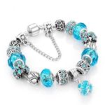 European Charm Bracelet Blue & Silver NEW Photo 0