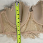 Dobreva Beige Lace Bandeau Bustier Strapless Bra Womens Size 32DD NEW Underwire Tan Photo 8
