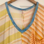 Free People Shellyanne Striped MaxiDress Size M Medium Orange White Yellow Blue Photo 5