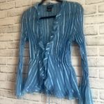 Ny Collection Aritzia Women's Blue Shirt | Size Medium Photo 1