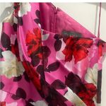 Theia Zibeline NEW floral One Shoulder Gown size 8 Pink Photo 6