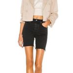 GRLFRND Riley Denim Short Button Fly Frayed Raw Hem in Downtown Black Women's 25 Photo 10