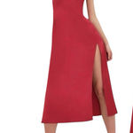 For Love & Lemons NWT Red “Elora” Midi Dress Size Small Women’s Photo 0