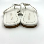 Jack Rogers Rowan White Leather Thing Sandals Women's 7 US Photo 5