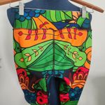 Colorful Yoga Capri Leggings Made in Columbia Red Size XXS Photo 4